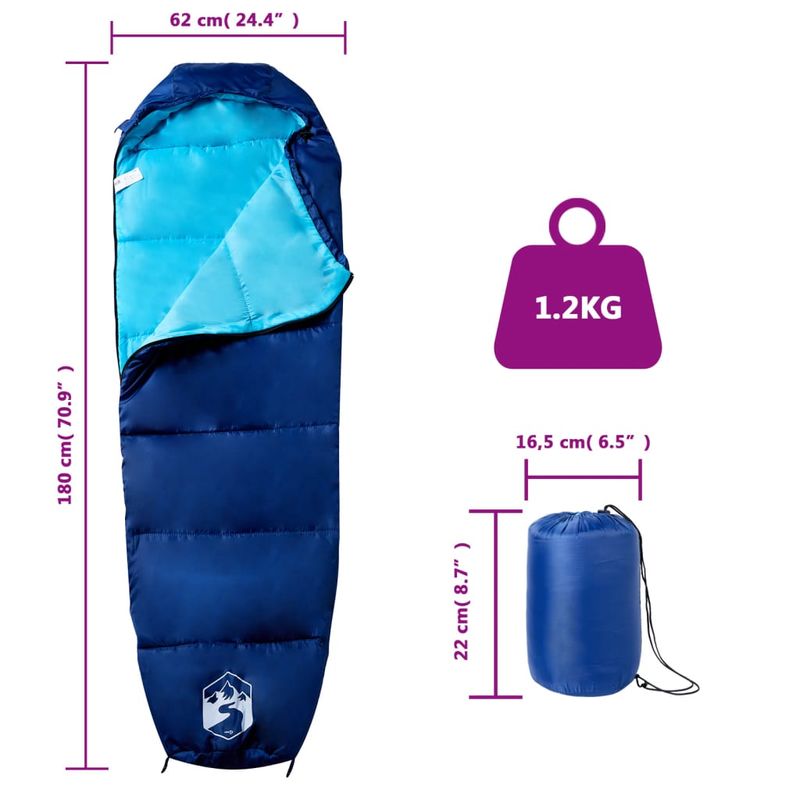 Sport si Outdoor - Camping - Saci de dormit - Sac de dormit tip mumie pentru adulti de camping, 3 anotimpuri - Infinity.ro