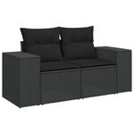 Casa si Gradina - Gradina si terasa - Mobilier exterior - Seturi mobila gradina - Set mobilier de gradina cu perne, 9 piese, negru, poliratan - Infinity.ro