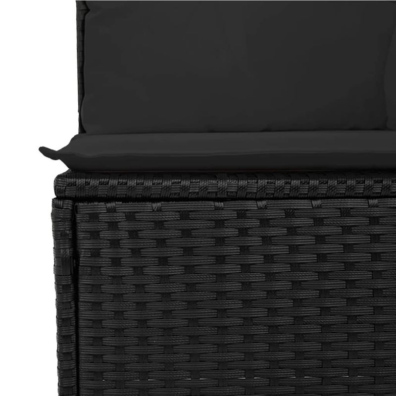 Casa si Gradina - Gradina si terasa - Mobilier exterior - Seturi mobila gradina - Set mobilier de gradina cu perne, 9 piese, negru, poliratan - Infinity.ro