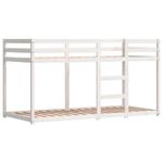 Casa si Gradina - Mobilier - Paturi si accesorii - Paturi - Pat supraetajat cu perdele, albastru, 80x200 cm, lemn masiv pin - Infinity.ro