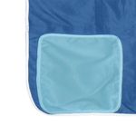 Casa si Gradina - Mobilier - Paturi si accesorii - Paturi - Pat supraetajat cu perdele, albastru, 80x200 cm, lemn masiv pin - Infinity.ro