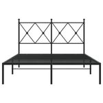 Casa si Gradina - Mobilier - Paturi si accesorii - Paturi - Cadru de pat metalic cu tablie, negru, 120x200 cm - Infinity.ro