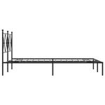 Casa si Gradina - Mobilier - Paturi si accesorii - Paturi - Cadru de pat metalic cu tablie, negru, 120x200 cm - Infinity.ro