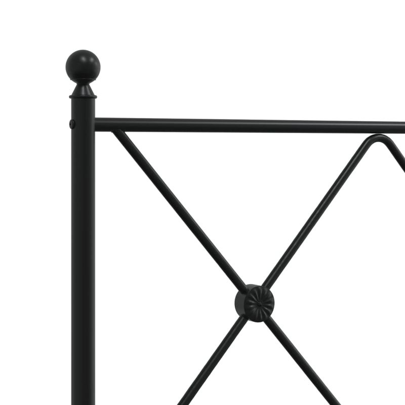 Casa si Gradina - Mobilier - Paturi si accesorii - Paturi - Cadru de pat metalic cu tablie, negru, 120x200 cm - Infinity.ro