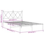 Casa si Gradina - Mobilier - Paturi si accesorii - Paturi - Cadru de pat metalic cu tablie, negru, 120x200 cm - Infinity.ro