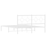 Casa si Gradina - Mobilier - Paturi si accesorii - Paturi - Cadru de pat metalic cu tablie, alb, 160x200 cm - Infinity.ro
