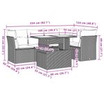 Casa si Gradina - Gradina si terasa - Mobilier exterior - Seturi mobila gradina - Set mobilier de gradina cu perne, 6 piese, negru, poliratan - Infinity.ro