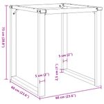 Casa si Gradina - Mobilier - Feronerie si accesorii mobila - Picioare Masuta de cafea O-Frame 60x60x73 cm Fonta - Infinity.ro