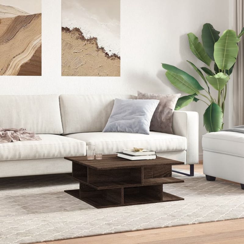 Casa si Gradina - Mobilier - Mese si birouri - Masute de cafea - Masa de cafea, stejar maro, 70x70x29 cm, lemn compozit - Infinity.ro