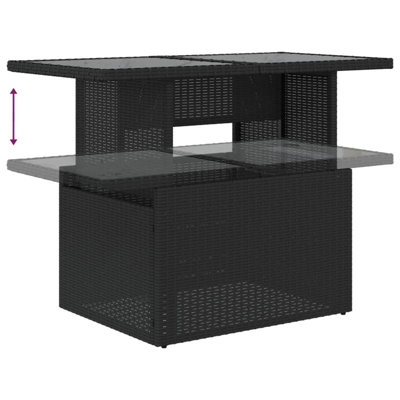Casa si Gradina - Gradina si terasa - Mobilier exterior - Seturi mobila gradina - Set canapele de gradina cu perne, 7 piese, negru, poliratan - Infinity.ro