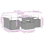 Casa si Gradina - Gradina si terasa - Mobilier exterior - Seturi mobila gradina - Set canapele de gradina cu perne, 7 piese, negru, poliratan - Infinity.ro