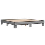 Casa si Gradina - Mobilier - Paturi si accesorii - Paturi - Cadru de pat, gri sonoma, 160x200 cm, lemn prelucrat si metal - Infinity.ro