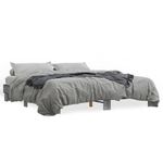 Casa si Gradina - Mobilier - Paturi si accesorii - Paturi - Cadru de pat, gri sonoma, 160x200 cm, lemn prelucrat si metal - Infinity.ro