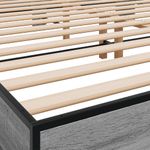 Casa si Gradina - Mobilier - Paturi si accesorii - Paturi - Cadru de pat, gri sonoma, 160x200 cm, lemn prelucrat si metal - Infinity.ro