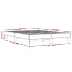 Casa si Gradina - Mobilier - Paturi si accesorii - Paturi - Cadru de pat, gri sonoma, 160x200 cm, lemn prelucrat si metal - Infinity.ro