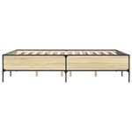 Casa si Gradina - Mobilier - Paturi si accesorii - Paturi - Cadru de pat, stejar sonoma, 140x190cm, lemn prelucrat si metal - Infinity.ro