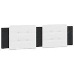 Casa si Gradina - Mobilier - Paturi si accesorii - Paturi - Pat cu saltea, alb si negru, 180x200 cm, piele ecologica - Infinity.ro