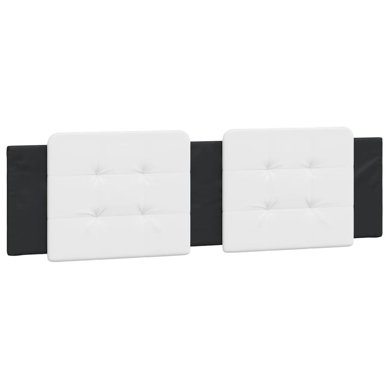 Casa si Gradina - Mobilier - Paturi si accesorii - Paturi - Pat cu saltea, alb si negru, 180x200 cm, piele ecologica - Infinity.ro