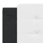 Casa si Gradina - Mobilier - Paturi si accesorii - Paturi - Pat cu saltea, alb si negru, 180x200 cm, piele ecologica - Infinity.ro