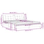 Casa si Gradina - Mobilier - Paturi si accesorii - Paturi - Pat cu saltea, alb si negru, 180x200 cm, piele ecologica - Infinity.ro
