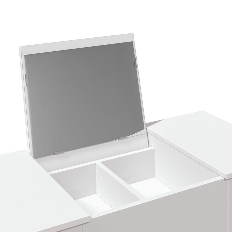 Casa si Gradina - Mobilier - Comode si corpuri - Masute de toaleta - Masa de toaleta cu oglinda, alb, 100x45x76 cm - Infinity.ro