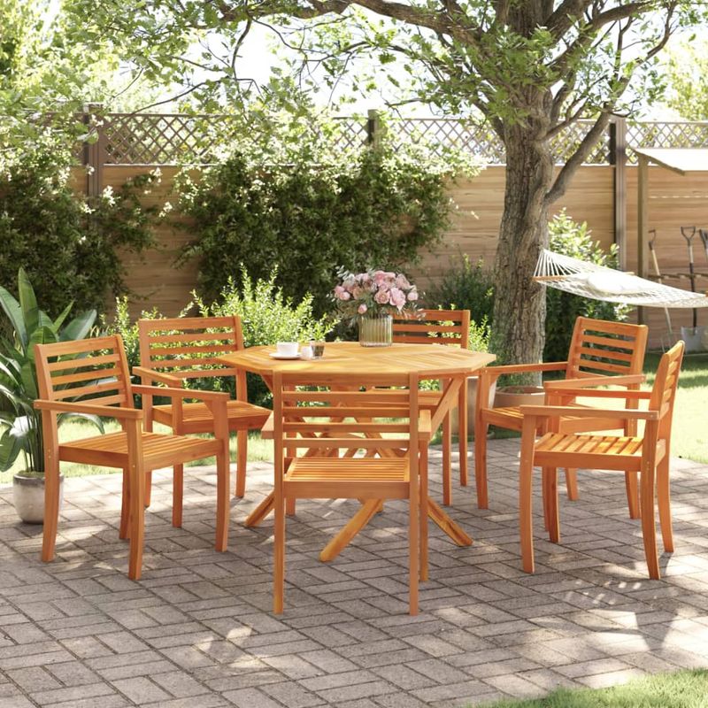 Casa si Gradina - Gradina si terasa - Mobilier exterior - Scaune si sezlonguri gradina - Scaune de gradina, 6 buc, 59x55x85 cm, lemn masiv de acacia - Infinity.ro