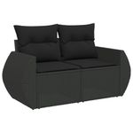 Casa si Gradina - Gradina si terasa - Mobilier exterior - Seturi mobila gradina - Set mobilier de gradina cu perne, 6 piese, negru, poliratan - Infinity.ro