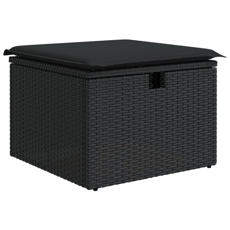 Casa si Gradina - Gradina si terasa - Mobilier exterior - Seturi mobila gradina - Set mobilier de gradina cu perne, 6 piese, negru, poliratan - Infinity.ro