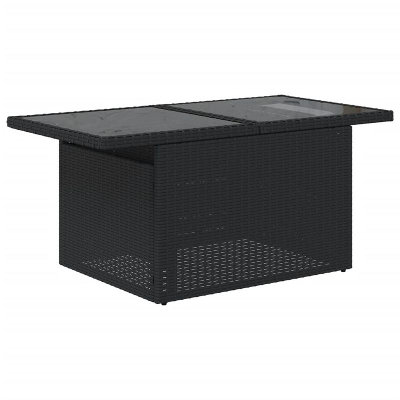Casa si Gradina - Gradina si terasa - Mobilier exterior - Seturi mobila gradina - Set mobilier de gradina cu perne, 6 piese, negru, poliratan - Infinity.ro