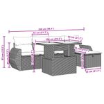 Casa si Gradina - Gradina si terasa - Mobilier exterior - Seturi mobila gradina - Set mobilier de gradina cu perne, 6 piese, negru, poliratan - Infinity.ro