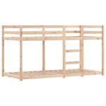 Casa si Gradina - Mobilier - Paturi si accesorii - Paturi - Pat supraetajat cu perdele, roz, 80x200 cm, lemn masiv pin - Infinity.ro