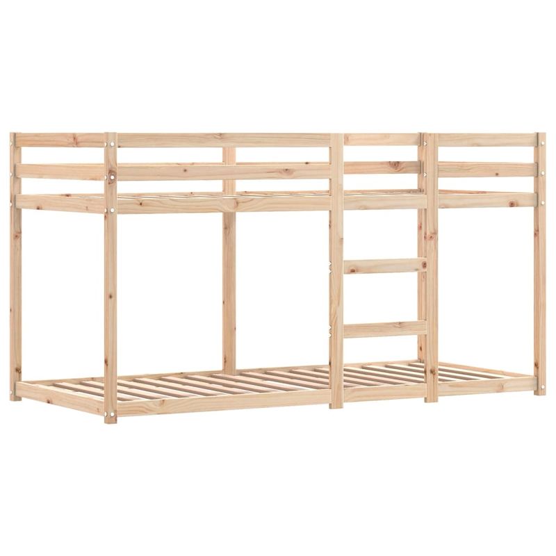 Casa si Gradina - Mobilier - Paturi si accesorii - Paturi - Pat supraetajat cu perdele, roz, 80x200 cm, lemn masiv pin - Infinity.ro