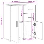 Casa si Gradina - Mobilier - Comode si corpuri - Comode - Dulapuri, 2 buc., stejar fumuriu, 60x31x70 cm, lemn prelucrat - Infinity.ro