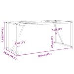 Casa si Gradina - Mobilier - Feronerie si accesorii mobila - Picioare masa de sufragerie O-Frame 160x80x73 cm Fonta - Infinity.ro