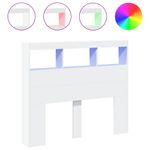 Casa si Gradina - Mobilier - Paturi si accesorii - Accesorii paturi - Tablie de pat cu LED, gri beton, 120x18,5x103,5 cm, lemn - Infinity.ro