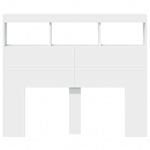 Casa si Gradina - Mobilier - Paturi si accesorii - Accesorii paturi - Tablie de pat cu LED, gri beton, 120x18,5x103,5 cm, lemn - Infinity.ro
