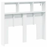 Casa si Gradina - Mobilier - Paturi si accesorii - Accesorii paturi - Tablie de pat cu LED, gri beton, 120x18,5x103,5 cm, lemn - Infinity.ro