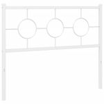 Casa si Gradina - Mobilier - Paturi si accesorii - Accesorii paturi - Tablie de pat metalica, alb, 107 cm - Infinity.ro