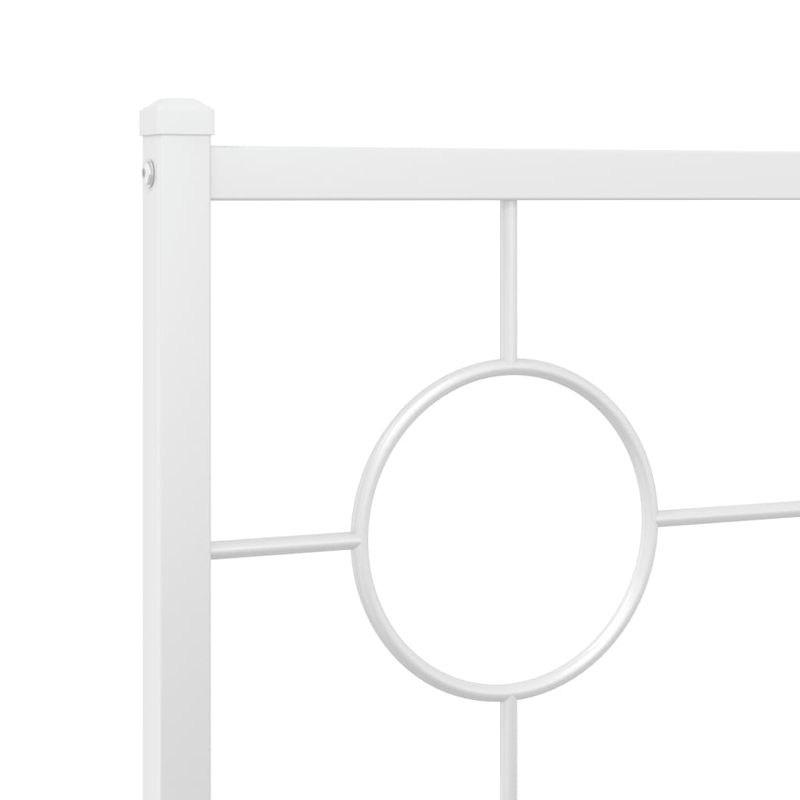 Casa si Gradina - Mobilier - Paturi si accesorii - Accesorii paturi - Tablie de pat metalica, alb, 107 cm - Infinity.ro