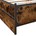 Casa si Gradina - Mobilier - Paturi si accesorii - Paturi - Cadru pat cu sertare stejar fumuriu 135x190 cm lemn prelucrat - Infinity.ro