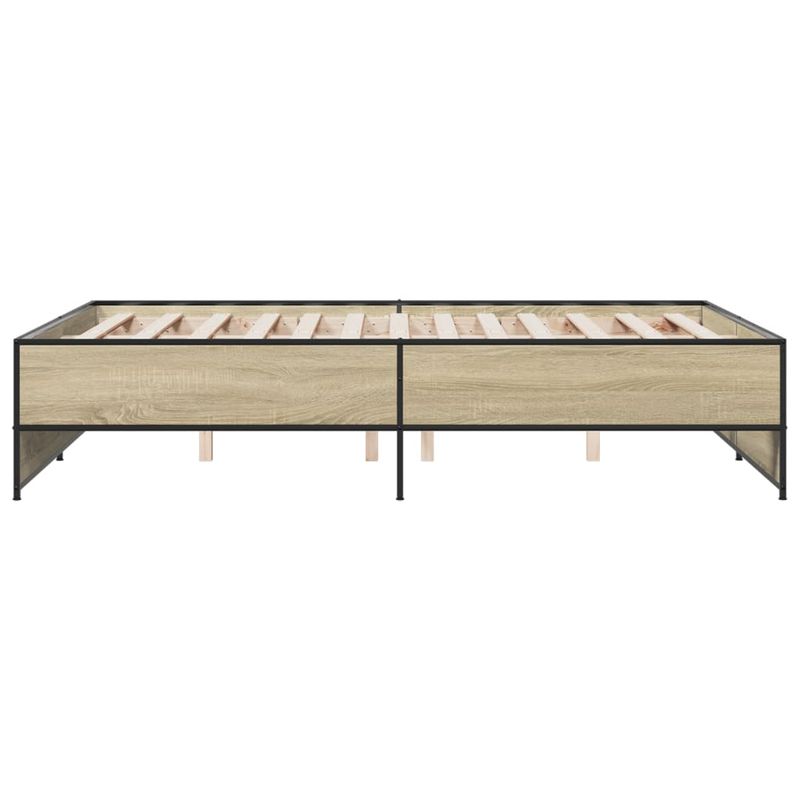 Casa si Gradina - Mobilier - Paturi si accesorii - Paturi - Cadru de pat, stejar sonoma, 120x200cm, lemn prelucrat si metal - Infinity.ro