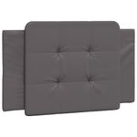 Casa si Gradina - Mobilier - Paturi si accesorii - Paturi - Pat cu saltea, gri, 90x190 cm, piele ecologica - Infinity.ro