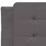 Casa si Gradina - Mobilier - Paturi si accesorii - Paturi - Pat cu saltea, gri, 90x190 cm, piele ecologica - Infinity.ro