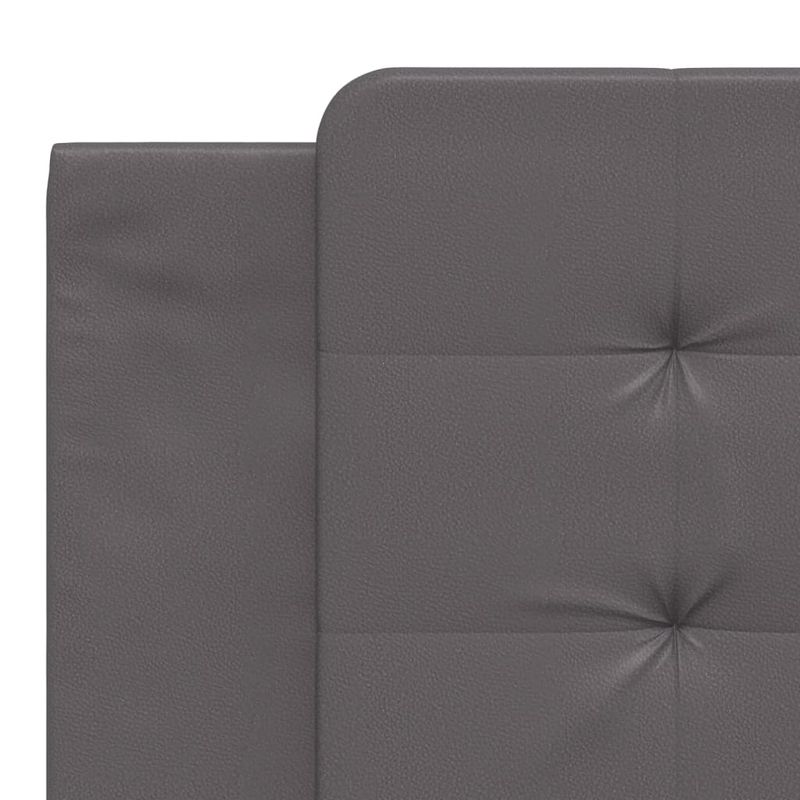 Casa si Gradina - Mobilier - Paturi si accesorii - Paturi - Pat cu saltea, gri, 180x200 cm, piele ecologica - Infinity.ro