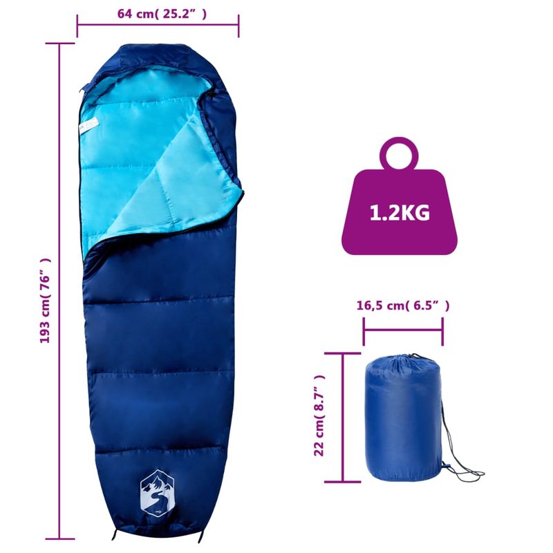 Sport si Outdoor - Camping - Saci de dormit - Sac de dormit tip mumie pentru adulti de camping, 3 anotimpuri - Infinity.ro