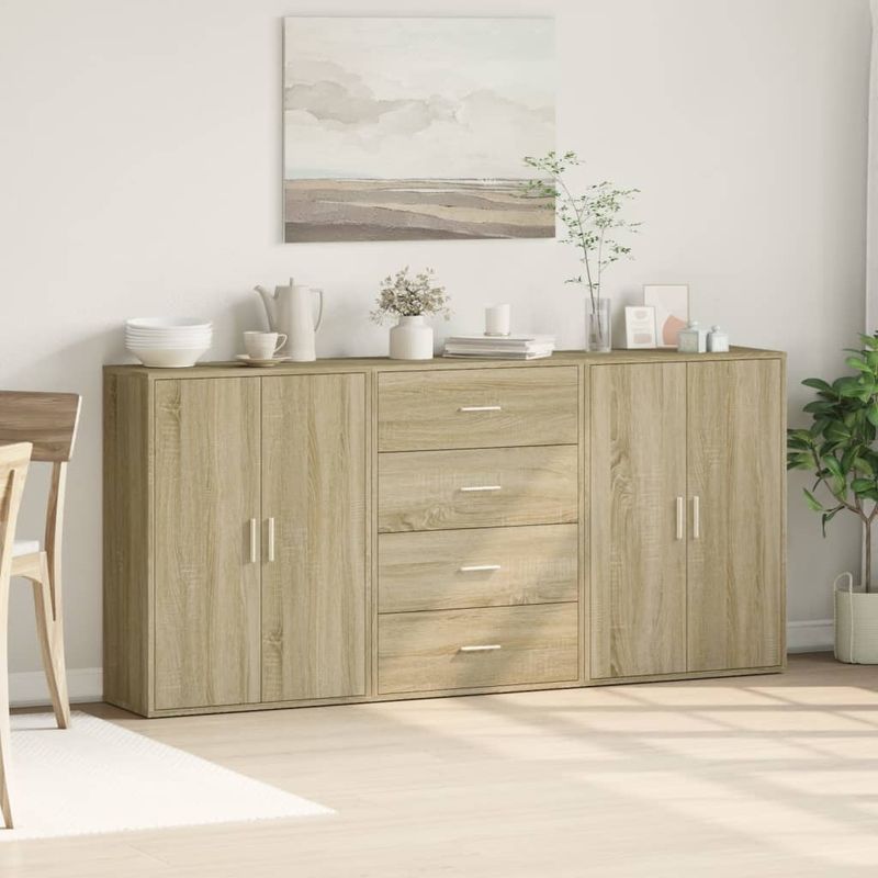 Casa si Gradina - Mobilier - Comode si corpuri - Comode - Dulapuri, 3 buc., stejar sonoma, 60x31x84 cm, lemn prelucrat - Infinity.ro