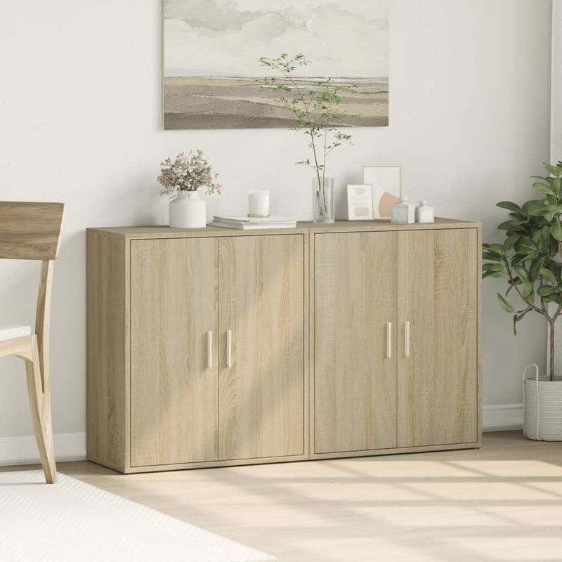 Casa si Gradina - Mobilier - Comode si corpuri - Comode - Dulapuri, 2 buc., stejar sonoma, 60x31x70 cm, lemn prelucrat - Infinity.ro