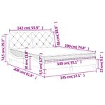 Casa si Gradina - Mobilier - Paturi si accesorii - Paturi - Pat cu saltea, negru, 140x190 cm, catifea - Infinity.ro