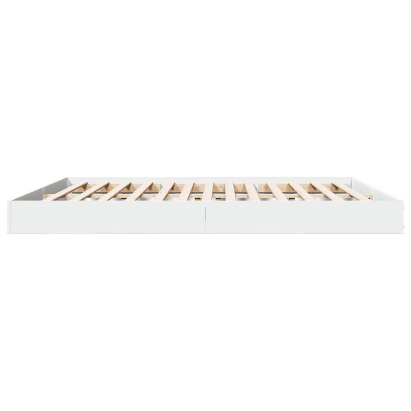 Casa si Gradina - Mobilier - Paturi si accesorii - Paturi - Cadru de pat, alb, 200x200 cm, lemn prelucrat - Infinity.ro