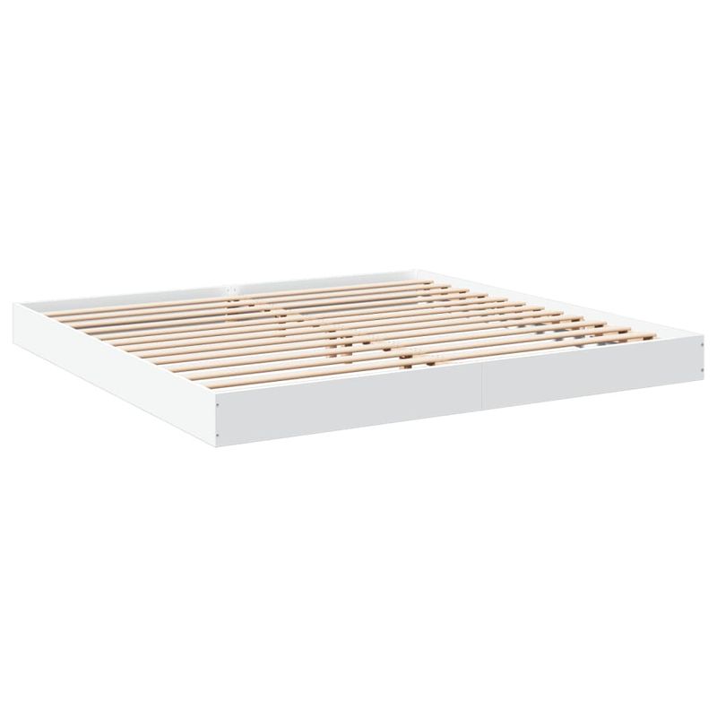 Casa si Gradina - Mobilier - Paturi si accesorii - Paturi - Cadru de pat, alb, 200x200 cm, lemn prelucrat - Infinity.ro